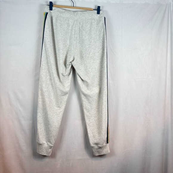 Aero Womens Grey Rainbow Stripe Cotton Womens Joggers Size Large Retro Comfort - Picture 4 of 11